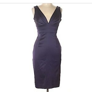 New cocktail lace up purple dress